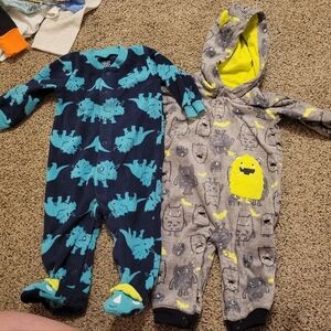 Fleece Footie pjs sz 6 Months